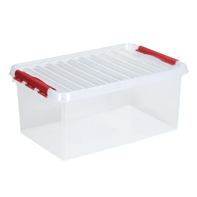 Abbildung von SUNWARE Q Line Box 45 Liter 60 x 40 26cm transparent/rot