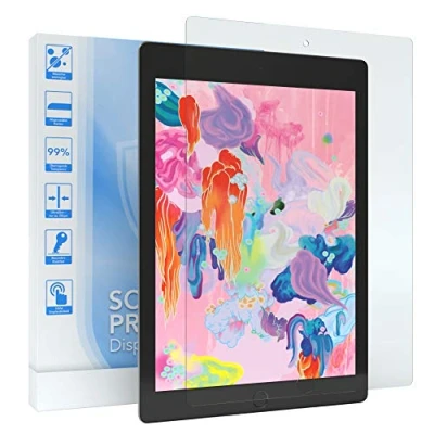Abbildung von EAZY CASE Displayschutzfolie kompatibel mit iPad 6. Generation 2018 Displayschutz Glas 9,7 Zoll Glasfolie 9H Härte 0,3mm dünne Tabletschutzfolie Tablet Schutzglas Folie Transparent Ultra Klar