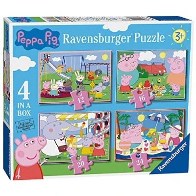 Abbildung von Peppa Pig Puzzle 4 in 1 Kinder Wutz Ravensburger, 24 Puzzleteile