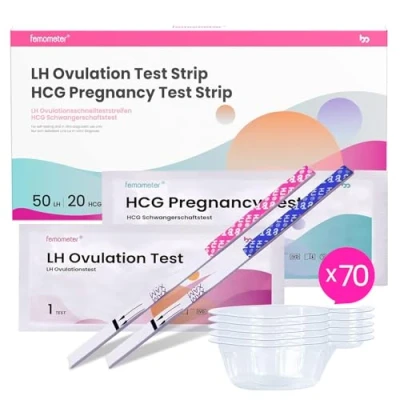 Abbildung von Femometer 50 ovulationstest + 20 Schwangerschaftstest 25 miu/ml optimaler Sensitivität