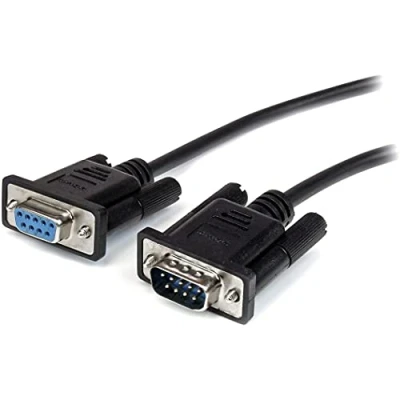 Abbildung von StarTech.com 1m DB9 Seriell RS232 Verlängerungskabel RS 232 DB 9 Kabel Verlängerung (Stecker) (Buchse) Schwarz