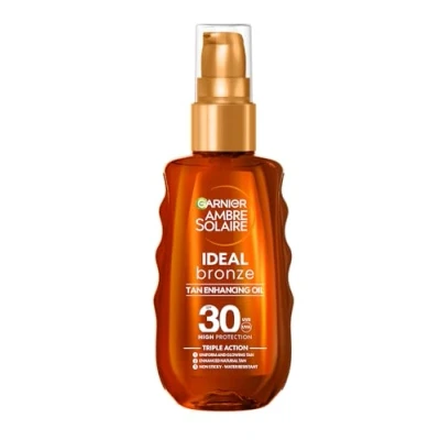 Abbildung von Garnier Ambre Solaire Ideal Bronze Protective Oil SPF30 Sun Cream Spray 150ml