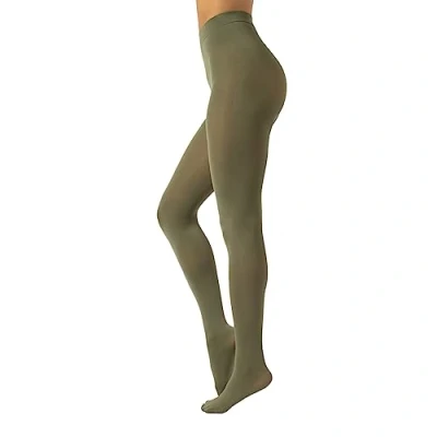 Abbildung von Calzitaly Opaque PLUS SIZE Tights 60 DEN Strumpfhose, Damen, Größe: XL, Olive green