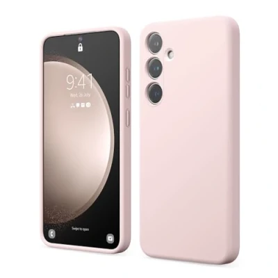 Abbildung von elago Flüssig Silikon Case Kompatibel mit Samsung Galaxy S24 Plus Hülle, Premium Handyhülle, Ganzkörperschutz [4 Lagige Stoßfeste Struktur], Kratzfestes Weiches Mikrofaserfutter (Lovely Rosa)