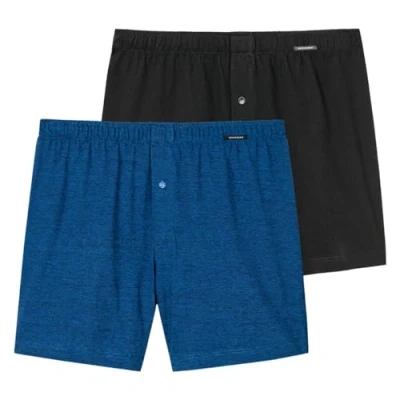 Abbildung von Schiesser 2 PACK Boxershorts, Herren, Größe: Medium, Dunkelblau/meliert