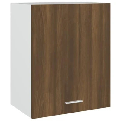 Abbildung von vidaXL Hängeschrank, Wandschrank für Küche, Küchenschrank Wandmontage mit viel Stauraum, Schwebeschrank Schrank Küchenmöbel, Braun Eichen Optik Holzwerkstoff