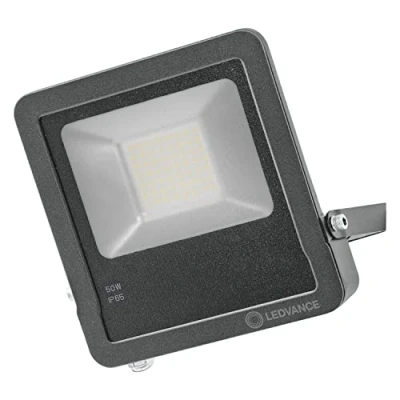 Abbildung von LEDVANCE Smarte LED Aussenleuchte mit WIFI Technologie, Flutstrahler für Außen, Warmweiß (3000K), Dimmbar, 50W, dunkelgraues Aluminium, Kompatibel Google und Alexa Voice Control, SMART+ FLOOD