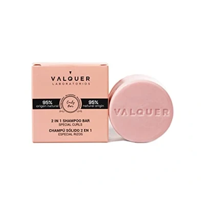 Abbildung von Valquer Laboratorios 2 in 1 curly solid shampoo (shampoo and conditioner) 95% natural ingredients hair Vegan Repairs hydrates 70 Gr