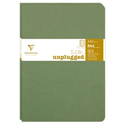 Abbildung von Clairefontaine 733073C Age Bag DUO Set aus 2 Notizheften 21x29,7cm , geheftet, 48 Blatt 90g, liniert mit Rand Grün, 1