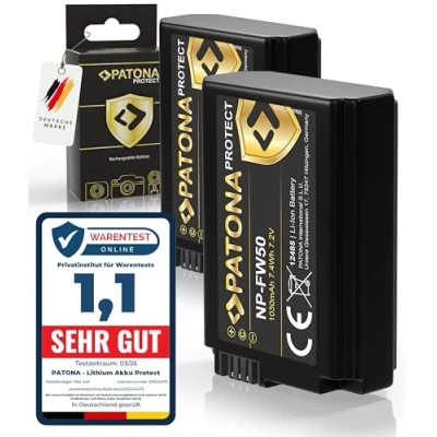 Abbildung von PATONA Protect NP FW50 Akku (2X 1030mAh) mit V1 Schutzgehäuse ohne Verwendungseinschränkung
