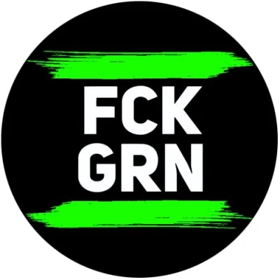 Abbildung von Sammys Shirt Store FCK GRN Aufkleber 10 cm
