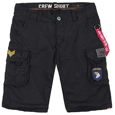 Abbildung von Alpha Industries CREW Patch Shorts, Herren, Größe: 29, Black