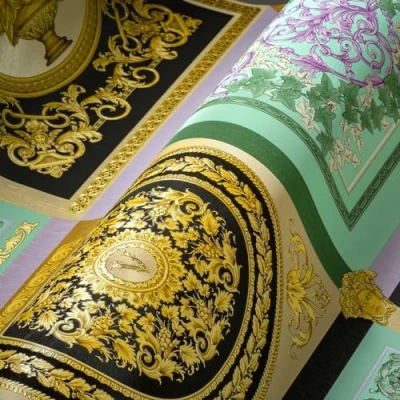 Abbildung von Versace Vliestapete &quot;Wallpaper 5 Design Patchwork&quot;, leicht glänzend, auffallende Fliesen Tapete