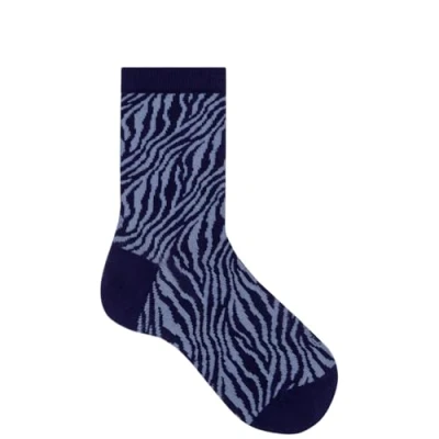Abbildung von Hudson Damen Socken Zebra Fashion Royal blue 0539 39 42