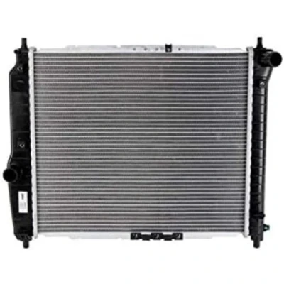 Abbildung von VALEO 735157 Kühler, Motorkühlung Aluminium 480 416 16 ohne Kühlmittelregler Kühlrippen gelötet CHEVROLET: Aveo / Kalos Limousine, Schrägheck