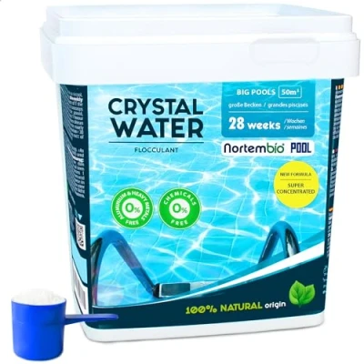 Abbildung von Nortembio Natürlicher Hochkonzentrierter Flockungsmittel 28 Wochen. Trübungsentferner für Schwimmbecken. Klärungsmittel Kristallklares Wasser. Organisches Produkt, sicher die Ganze Familie.