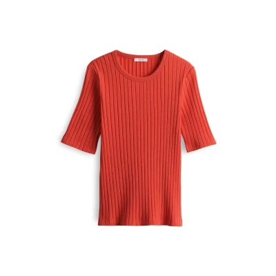 Abbildung von OPUS Kurzarm Savka Tshirt basic, Damen, Größe: 38, Sweet red