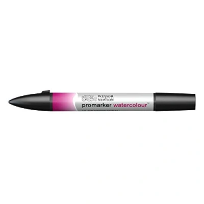 Abbildung von Winsor &amp; Newton 0201545 Aquarellmarker 2 Spitzen, Pinsel und feiner Spitze, lichtecht, hochpigmentierte Aquarellfarben für Kalligrafie, Zeichnungen Quinacridone magenta