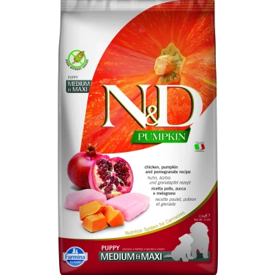 Abbildung von N&amp;D Pumpkin DOG Puppy M/L Huhn &amp; Granatapfel varianten 2,5 kg
