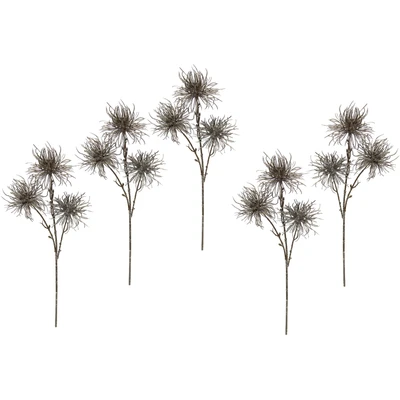 Abbildung von I.GE.A. Kunstblume &quot;Distel&quot;, Metallic Distelzweig, Kunstzweige, 5er Set