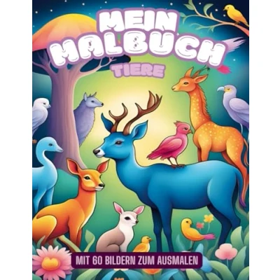 Abbildung von Mein Malbuch Tiere: für Kinder mit 60 Tiermotiven zum Ausmalen: Das perfekte Geschenk ab 4 Jahren