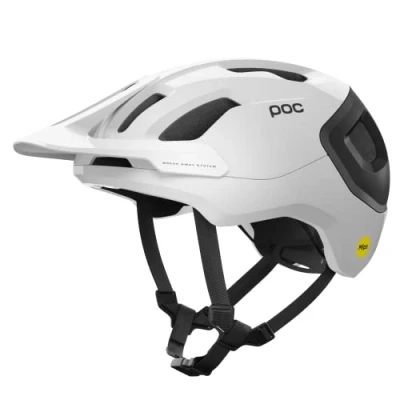 Abbildung von POC Axion RACE MIPS Unisex Helm, Größe: 51 52, Hydrogen white/uranium black matt