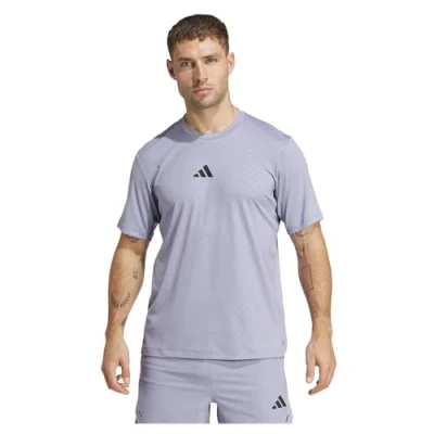Abbildung von adidas Performance Power 3S TEE Sport Tshirt, Herren, Größe: Large, Silver violet