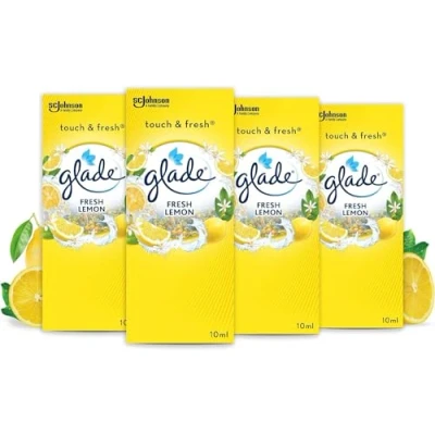 Abbildung von Glade Touch &amp; Fresh (Brise One Touch) Nachfüller, Lufterfrischer Minispray, Lemon (Limone), 4er Pack (4x10 ml)