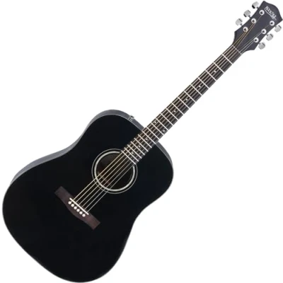 Abbildung von Rocktile D 60 Westerngitarre Dreadnought Gitarre Decke: Fichte, Hals: Nato Boden &amp; Zarge: Mahagoni D&#039;Addario Saiten Edles Hochglanz Finish in Schwarz