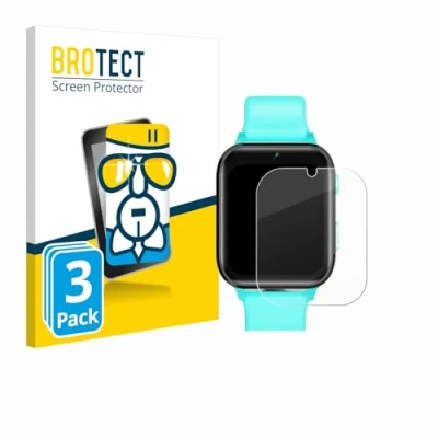 Abbildung von BROTECT Schutzglas für Clleylise Kids Smartwatch 1.7&quot; (3 Stück) Schutzfolie Panzer Folie Glas [Extrem Kratzfest 9H, Anti Fingerprint,