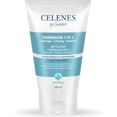 Abbildung von Celenes by Sweden Thermisches 3 in 1 Peeling Maske Reiniger, Peeling, für alle Hauttypen Ohne Parabene und Alkohol, vegan, 150ml