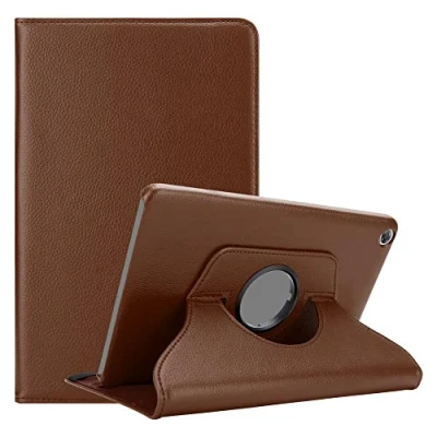 Abbildung von Cadorabo Hülle kompatibel mit Huawei MediaPad M5 8 (8.4 Zoll) Tablethülle ohne Auto Wake Up aus Kunst Leder Flip Klappbare Stoßfeste Cover für Tasche in Braun