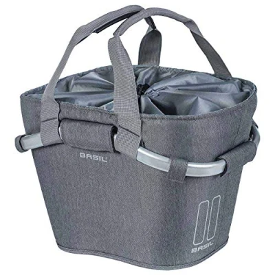Abbildung von Fahrradkorb Für Vorne Basil 2day Carry All 15 Liter 28 X 37 25 Cm Grau