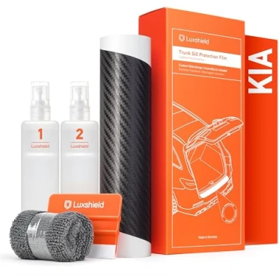 Abbildung von Luxshield Ladekantenschutz Folie für Kia Sportage 5 (V) NQ5 I 2021 2024 Stoßstangenschutz, Kratzschutz, Lackschutzfolie Carbon Schwarz