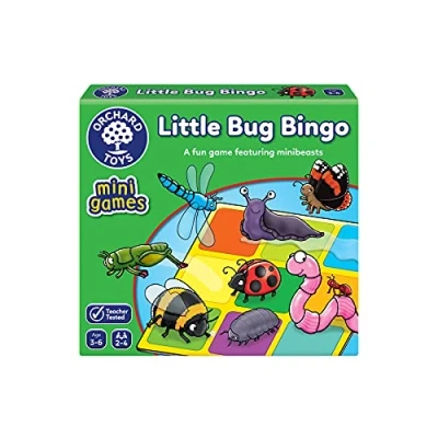 Abbildung von Orchard Toys Little Bug Bingo Mini Game, Small and Compact Travel Game for Children Age 3 6, Family