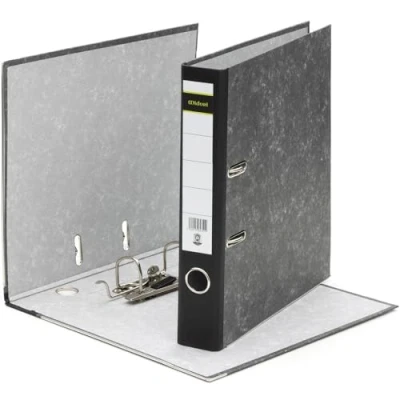 Abbildung von MIDORI Ordner aus 100% Recycling Papier Wolkenmarmor Aktenordner 5 cm breit im DIN A4 Format Blauer Engel zertifizierter Briefordner Ringordner