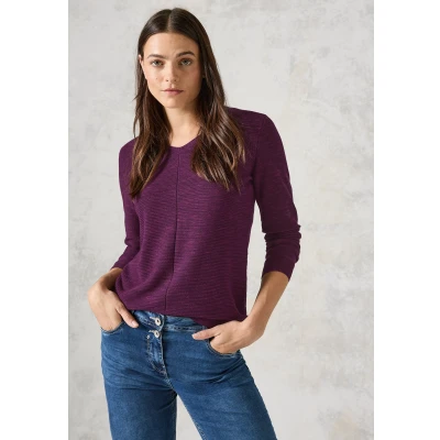 Abbildung von Cecil V Ausschnitt Pullover, in Struktur Optik, mit