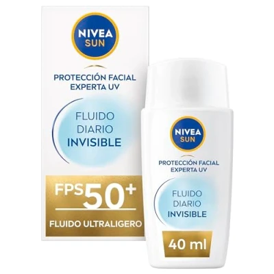 Abbildung von NIVEA SUN Invisible Daily Fluid Gesichts Sonnenschutz LSF 50+ (1 x 40 ml), ultraleichte Sonnencreme mit Matteffekt, Antioxidantien angereicherter