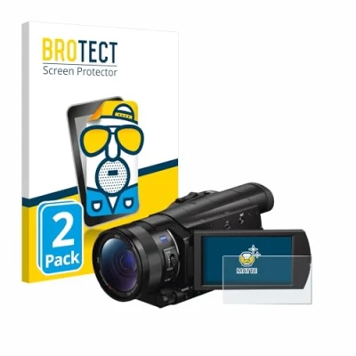 Abbildung von BROTECT Entspiegelungs Schutzfolie für Sony FDR AX100E (2 Stück) Matte Displayschutz Folie, Anti Reflex, Fingerprint