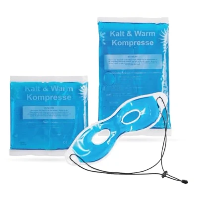 Abbildung von IEA Medical Kalt Warm Kompressen 3er Set verschiedene Größen, Kühlpacks für Prellungen, Insektenstiche und Verletzungen Augenmaske wiederverwendbare Gel Kühlkissen(3er Mischpackung)