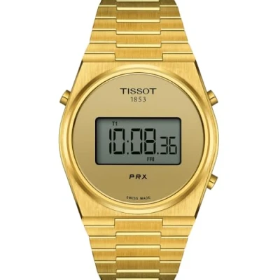 Abbildung von Tissot T137.463.33.020.00 Herren Armbanduhr PRX Digital 40 Goldfarben