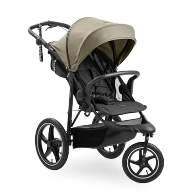 Abbildung von Hauck Dreirad Kinderwagen Runner 3, olive, mit XXL Lufträdern und Handbremse, bis 22 kg beslastbar
