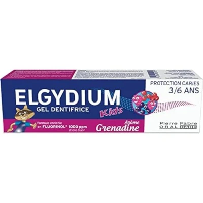 Abbildung von Elgydium Kinder Zahnpasta Gel Kariesschutz 3/6 Jahre 50 ml Granatapfel