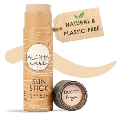 Abbildung von Aloha Sun Stick LSF 50+ Gesichtsmineral Sonnenschutz zum Surfen Eco Paper 20g (Beige)