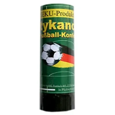 Abbildung von Riesen Party Kanone mit Fu&szlig;ball Konfetti