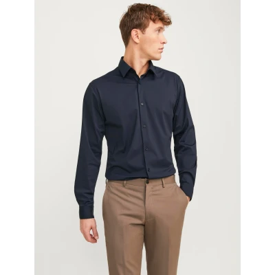 Abbildung von JACK &amp; Jones Premium Oberhemd SLIM FIT Hemd, Herren, Größe: Medium, Black