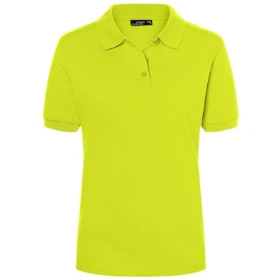Abbildung von James &amp; Nicholson Damenpolo Classic Feines Piqué Poloshirt mit gestrickten Bündchen Farbe: Acid Yellow Grösse: XXL