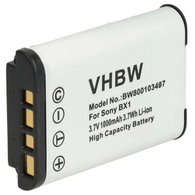 Abbildung von vhbw 1x Akku kompatibel mit Sony Cybershot DSC HX90, RX1, HX90V, HX99, RX100, HX95 Kamera (1000 mAh, 3,6 V, Li Ion)