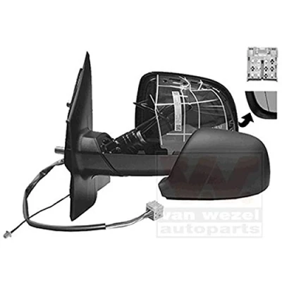 Abbildung von Außenspiegel Van Wezel 5790825 links schwarz Komplettspiegel, asphärisch, für elektr.Spiegelverstellung, beheizbar mit integrierter Radio Antenne