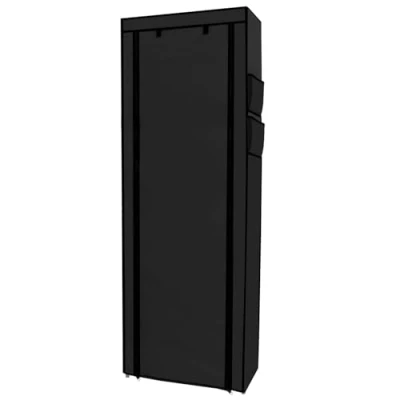 Abbildung von Intirilife Kleiderschrank (Stoffschrank) Faltschrank 170x58x28 cm Schuhregal mit 9 Ablagefächern
